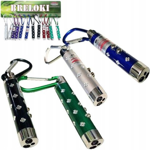 Brelok 12szt. LATARKA LASER 3w1 | Z5744 Brelok 12szt. LATARKA LASER 3w1 | Z5744