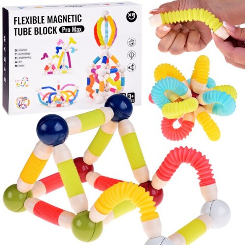 Klocki elastyczne magnetyczne rurki do budowania Tube Block 36 elem. | ZA5813