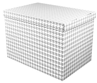 Pudełko dekoracyjne 12szt. porządkowe 460 x 320 x 330 mm PEPITKA szaro-biała PD017172