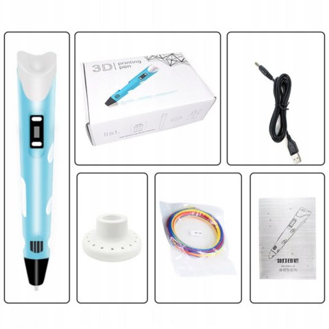 WOOPIE Długopis 3D Dla Dzieci Zestaw z Wyświetlaczem LED - Kreatywna Zabawa