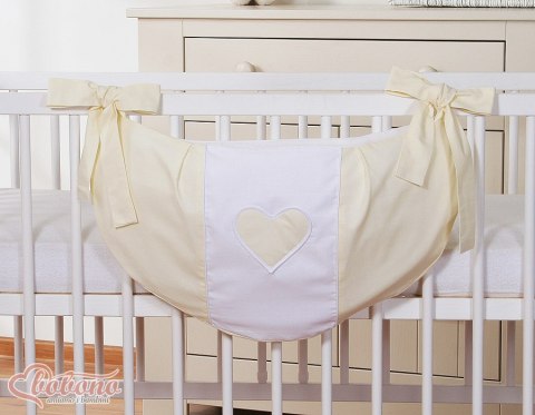 Przybornik- Torba na zabawki- Serduszka kremowe Przybornik- Torba na zabawki- Serduszka kremowe