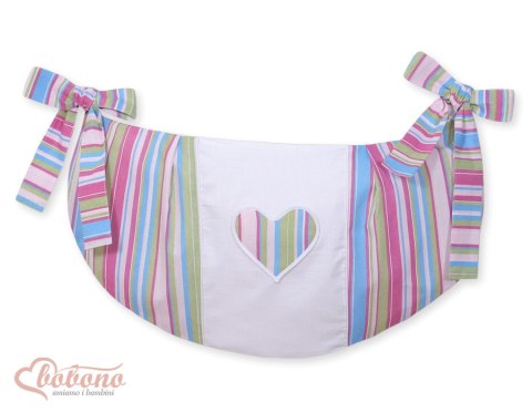 Przybornik- Torba na zabawki- Serduszka paseczki fioletowe Przybornik- Torba na zabawki- Serduszka paseczki fioletowe