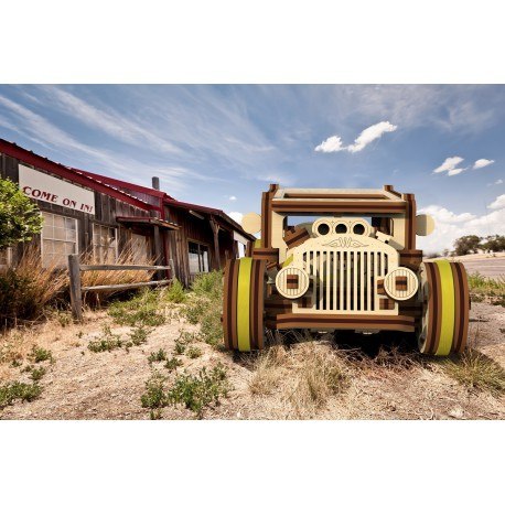 Drewniane puzzle mechaniczne 3d wooden.city - samochód hot rod Drewniane puzzle mechaniczne 3d wooden.city - samochód hot rod