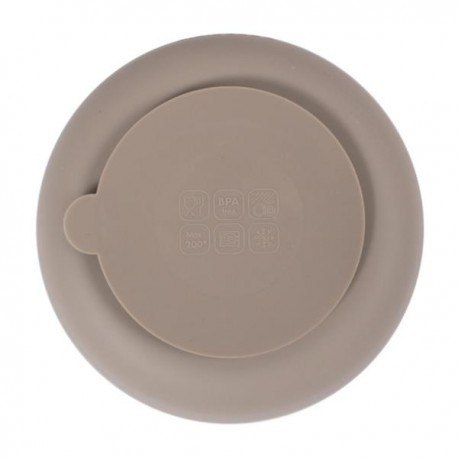 Filibabba silikonowe talerzyki 2szt. warm grey Filibabba silikonowe talerzyki 2szt. warm grey