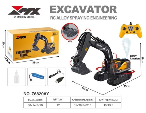 Koparka R/C z Metalową Łyżką z Funkcją Dymu Koparka R/C z Metalową Łyżką z Funkcją Dymu