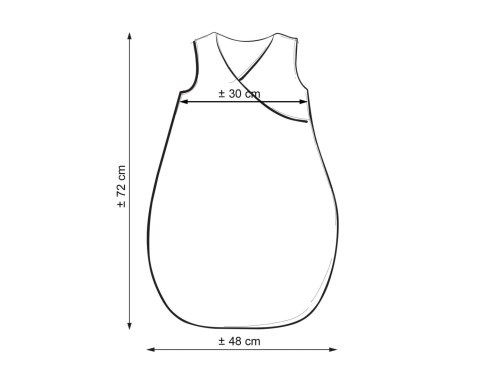 Śpiworek niemowlęcy całoroczny ocieplany 75 cm- baloniki