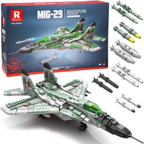 Klocki techniczne Samolot myśliwski dalekiego zasięgu MIG-29 1290ele ZA5800