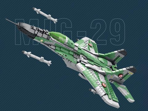 Klocki techniczne Samolot myśliwski dalekiego zasięgu MIG-29 1290ele ZA5800