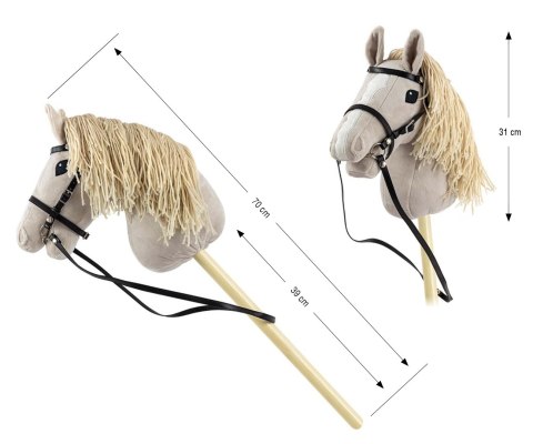 Milly Mally Hobby Plus Koń na Kiju Light Grey