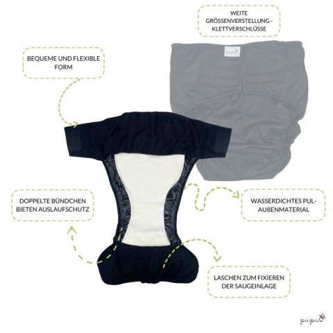 Pielucha wielorazowa dla dorosłych z wkładem - Dinozaury