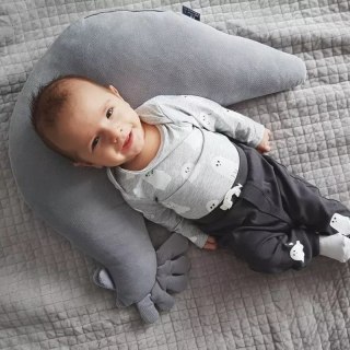 Poduszka Kura Babci Dany Velvet DARK GREY - poduszka do karmienia i relaksu