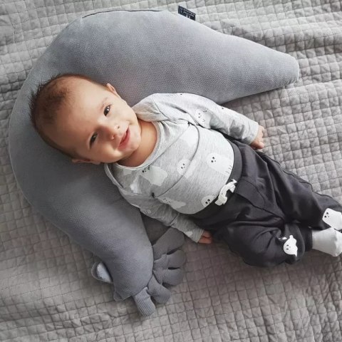 Poduszka Kura Babci Dany Velvet DARK GREY - poduszka do karmienia i relaksu