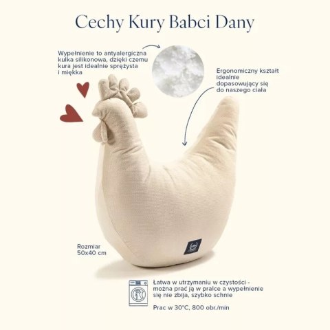 Poduszka Kura Babci Dany Velvet FRENCH LAVENDER - La Millou