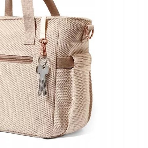 Torba dla mamy do wózka BabyOno CARMEN beżowa - stylowa i funkcjonalna torba z matą i apaszką