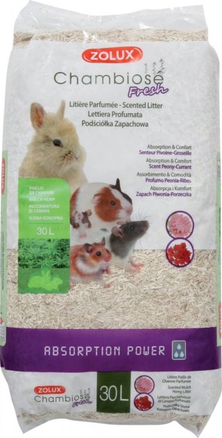 Zolux Naturalna Podściółka Z Konopi Chambiose O Zapachu Piwonii I Porzeczki Dla Gryzoni 30l