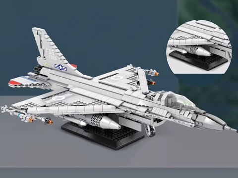 Reobrix Klocki konstrukcyjne samolot myśliwiec F16 1337ele ZA5801