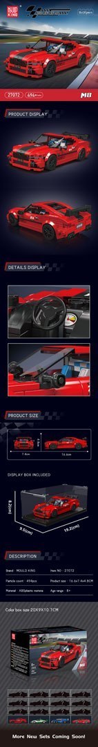 Zestaw Klocków Pojazd Sportowe Czerwone 481el. Zestaw Klocków Pojazd Sportowe Czerwone 481el.