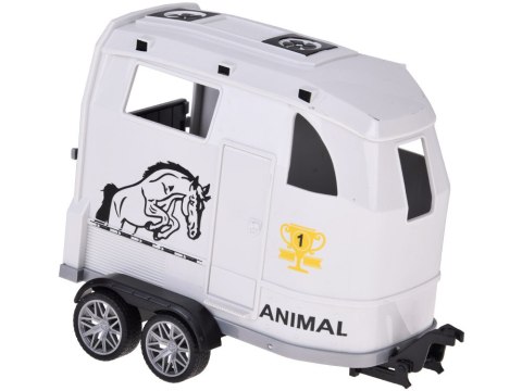 Auto terenowe z otwieraną przyczepą bukmanką + KOŃ Światło i dźwięk ZA5912