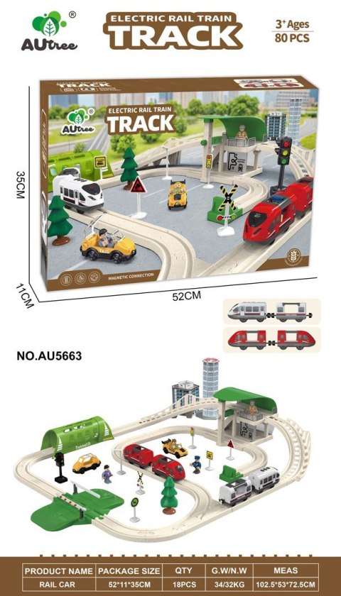 Kolejka Miasto z Funkcją Świateł i Dźwięku 80el. Kolejka Miasto z Funkcją Świateł i Dźwięku 80el.