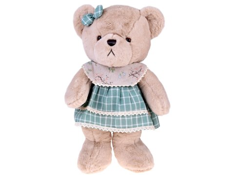 Pluszowy MIŚ - beżowa Zosia 58cm w zielonej VINTAGE sukience ZA5923 D