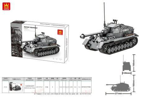 Zestaw Klocków Czołg Szary 632el. Zestaw Klocków Czołg Szary 632el.