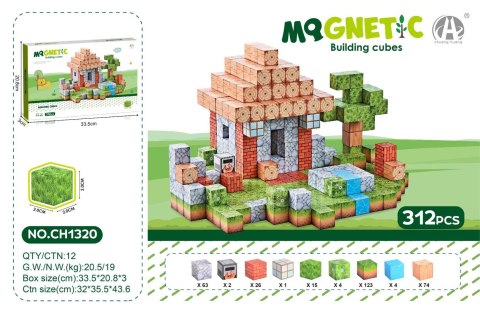 Zestaw Kostek, Klocków Magnetycznych 312el. Zestaw Kostek, Klocków Magnetycznych 312el.