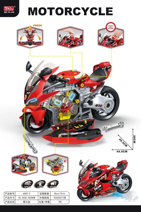 Zestaw Małego Mechanika Warsztat Motocykl Zestaw Małego Mechanika Warsztat Motocykl