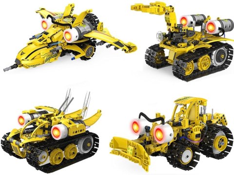 Klocki Techniczne Robots Pro 5w1 Zestaw Pilot + światło LED 673ele RC0743