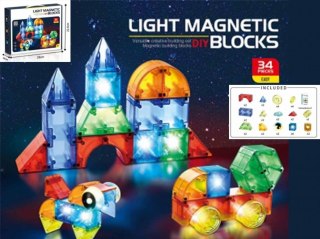 Klocki magnetyczne świecące 32el