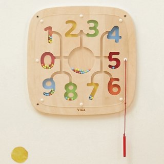 VIGA Drewniana Tablica Manipulacyjna Sensoryczna Nauka Liczenia Sorter