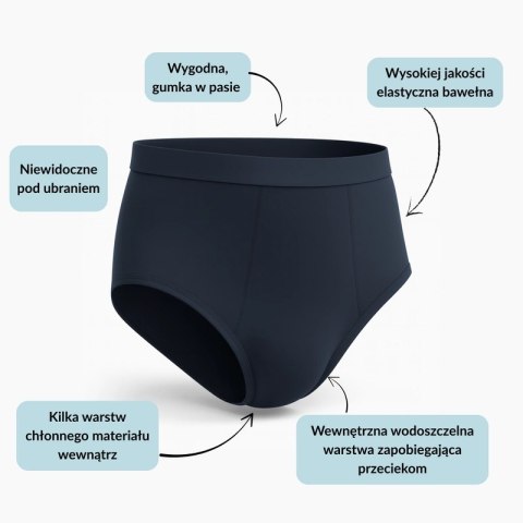 Wielorazowe majtki chłonne męskie BIAŁE