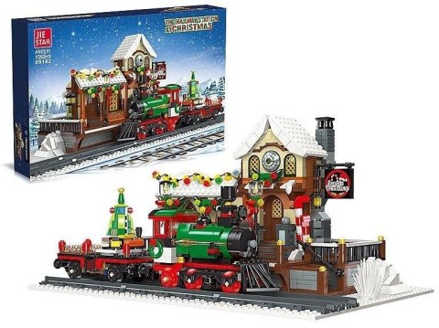 Klocki pociąg świąteczny led 55,5x9x37cm 1362el Klocki pociąg świąteczny led 55,5x9x37cm 1362el