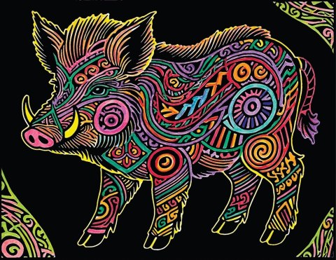 Kolorowanka Welwetowa 47x35 Dzik Kolorowanka Welwetowa 47x35 Dzik