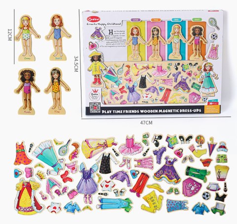 MAGNETYCZNA GRA UBIERANKA UKŁADANKA PUZZLE MONTESSORI