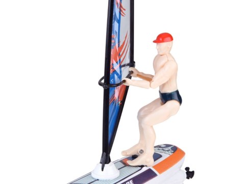 Zdalnie sterowany świecący WINDSURFER pływający na pilota RC0740