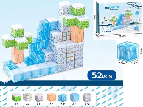 Klocki magnetyczne kostki 3D 52el Klocki magnetyczne kostki 3D 52el