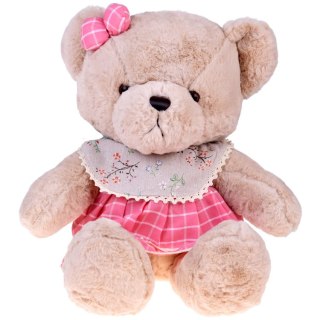 Pluszowy MIŚ - beżowa Zuzia 58cm w różowej VINTAGE sukience ZA5923 C