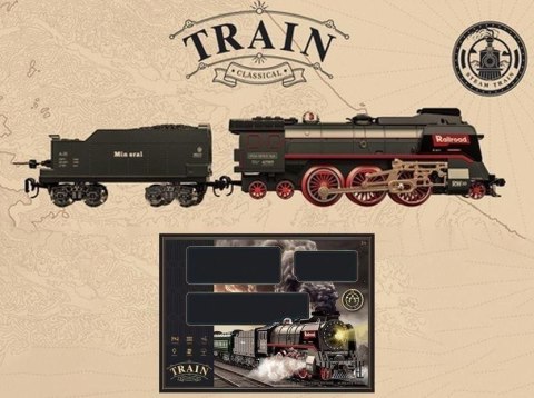 Zestaw z pociągiem światło dźwięk 48el Zestaw z pociągiem światło dźwięk 48el