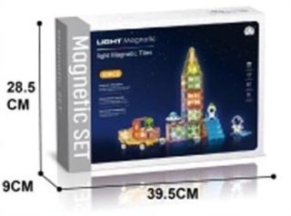 Klocki magnetyczne świecące 63el