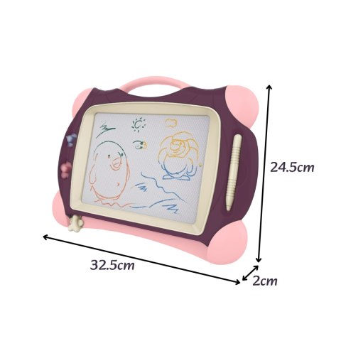 WOOPIE Znikopis Tablica Magnetyczna Kolorowa + 2 Stempelki Fioletowy