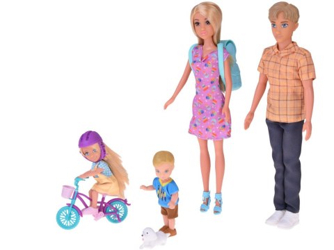 Anlily Duży zestaw RODZINA LALEK Kuchnia i mebelki + szkoła i praca ZA5699