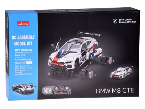 Rastar model 1:18 do złożenia BMW M8 GTE auto sterowane na pilota RC0708