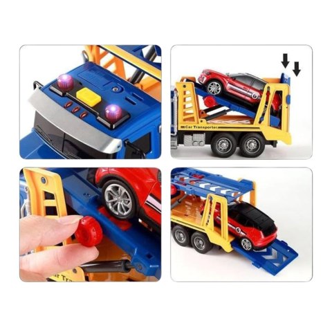 WOOPIE Laweta Ciężarówka Transporter Z Autkiem Światło Dźwięk