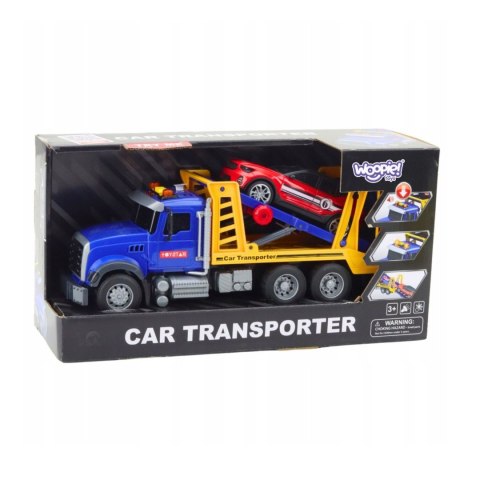 WOOPIE Laweta Ciężarówka Transporter Z Autkiem Światło Dźwięk