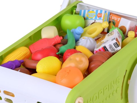 Wózek sklepowy na zakupy + akcesoria spożywcze Zabawa w sklep ZA5897