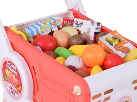 Wózek sklepowy na zakupy + akcesoria spożywcze Zabawa w sklep ZA5898