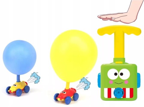 Wyrzutnia balonowa samochód żabka + pompka zestaw aerodynamiczny 12 balonów