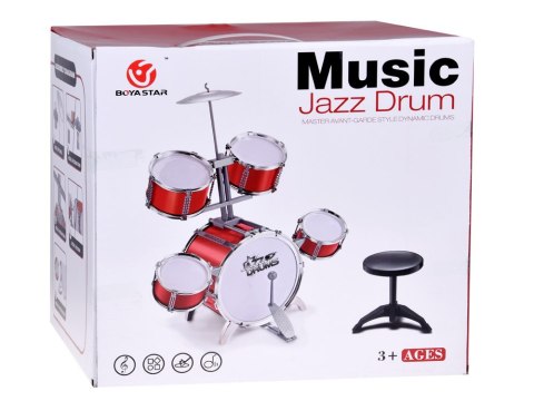 Duża perkusja dla dzieci 5 bębnów talerz IN0141