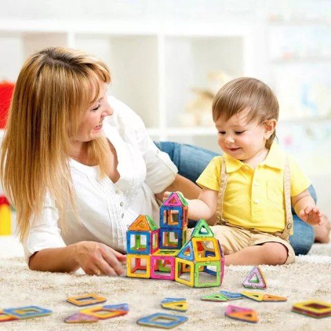 Klocki magnetyczne 3D edukacyjne konstrukcje 45el. układanka dla dzieci