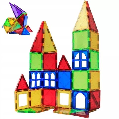 Klocki magnetyczne 3D edukacyjne konstrukcje 45el. układanka dla dzieci